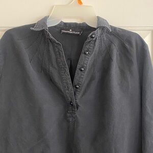 Pomander Place Polly Charcoal Button Down dress